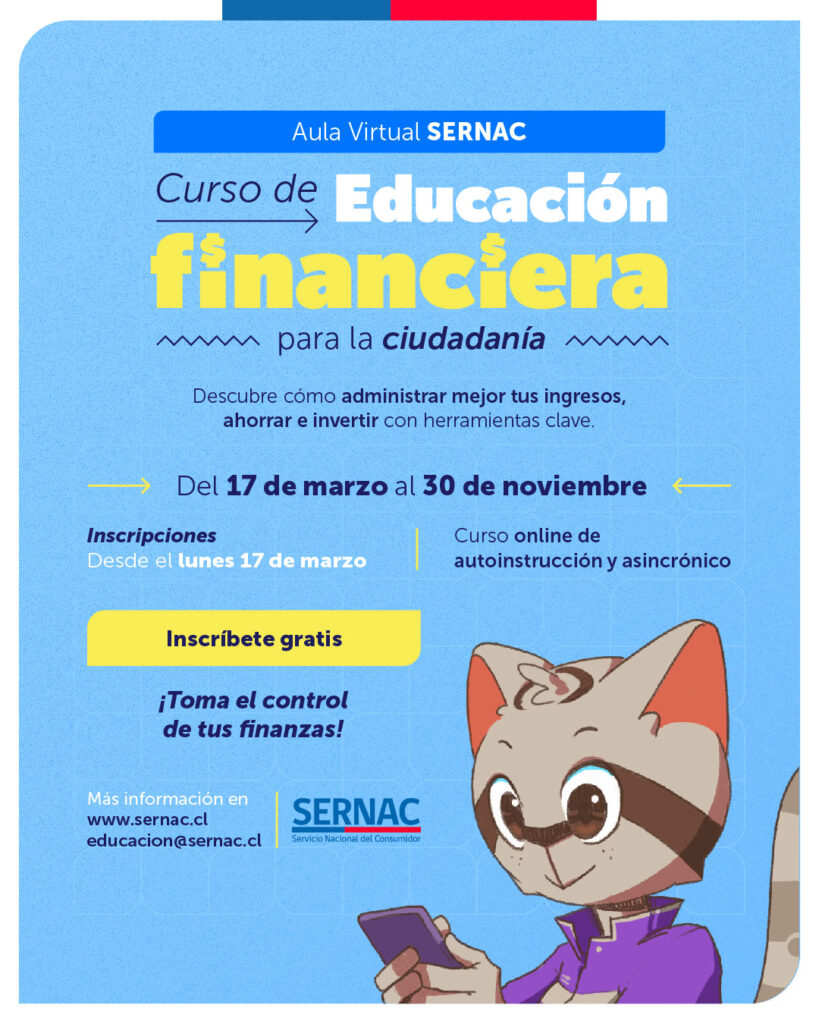 Sernac invita a la ciudadanía a participar en curso gratuito de Educación Financiera