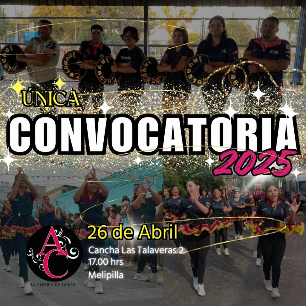 Agrupación social, cultural y deportiva “Caporales Aires de Carnaval Melipilla” realizará una única convocatoria este 26 de abril