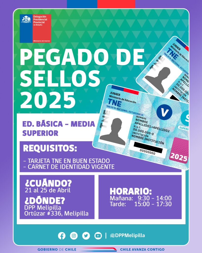 Habilitarán tres módulos extraordinarios para renovación de sello TNE en Delegación Provincial de Melipilla