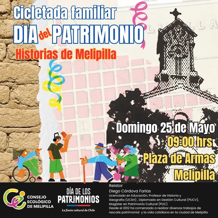 Invitan a “Cicletada Patrimonial: Historias de Melipilla” este domingo 25 de mayo