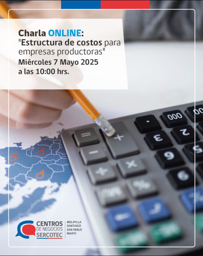 Centro de Negocios Melipilla invita a taller gratuito sobre estructura de costos para empresas productoras