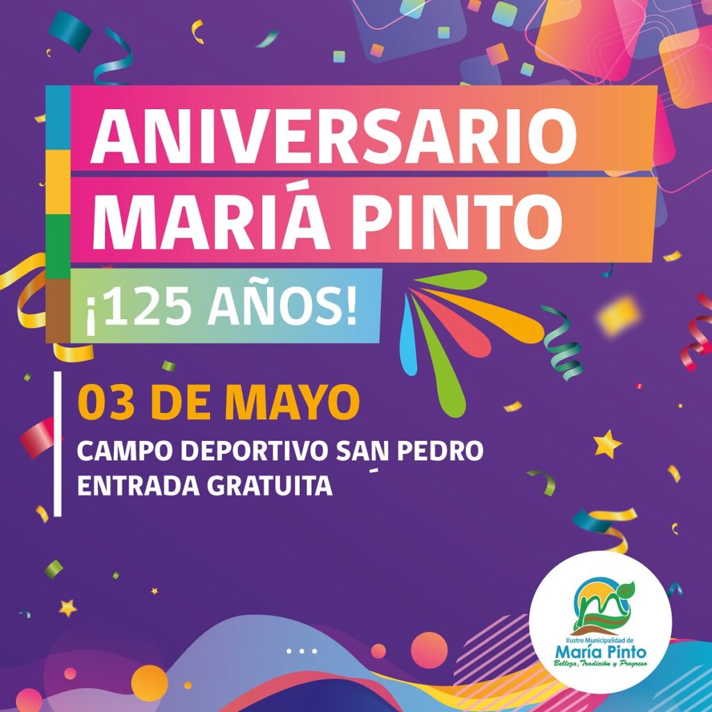 María Pinto celebrará su aniversario 125