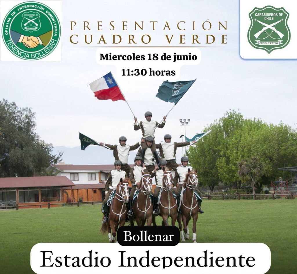 Cuadro verde de Carabineros se presenta este miércoles en Bollenar