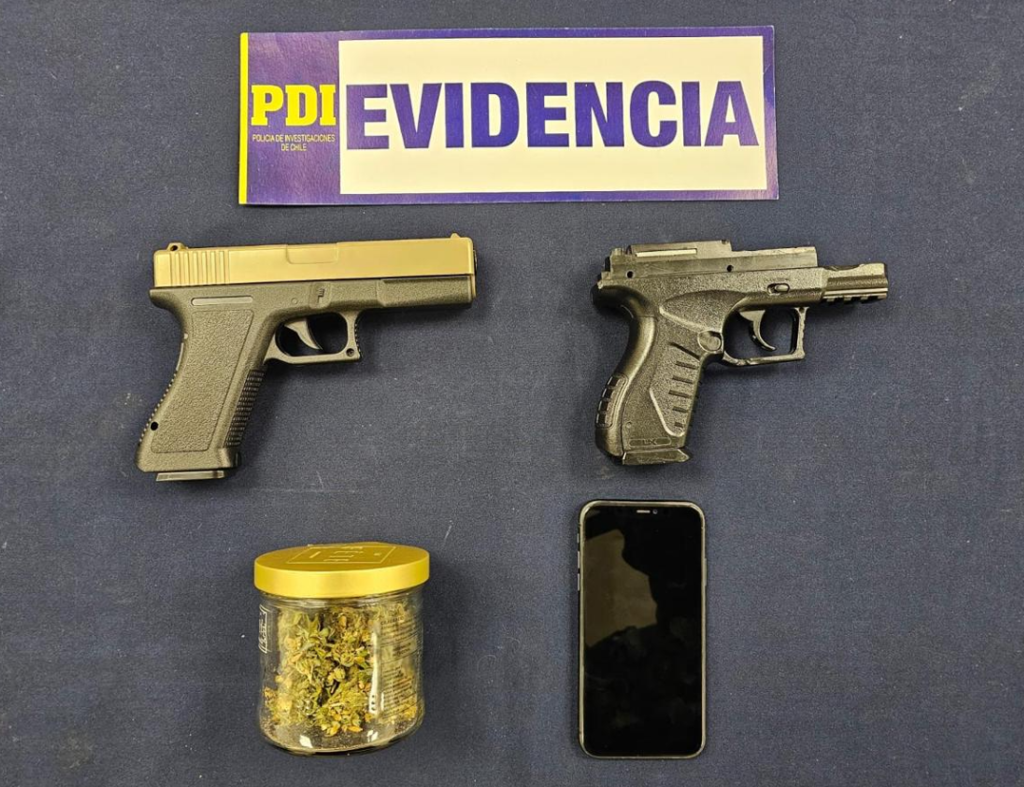 PDI detiene a menores y un adulto en Isla de Maipo tras operativos por armas y drogas