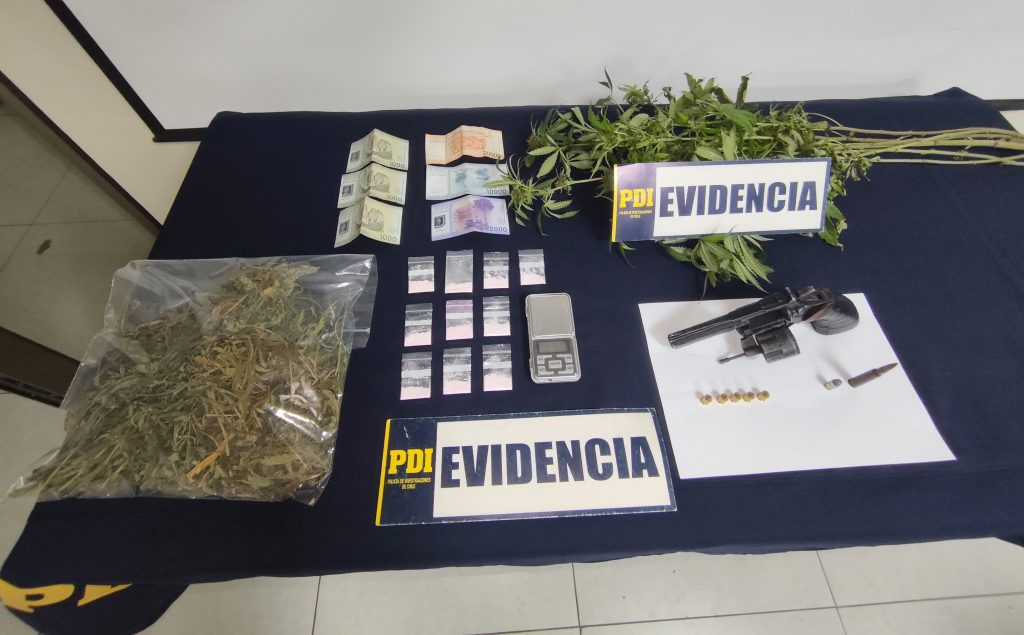 PDI incauta drogas, armas y municiones