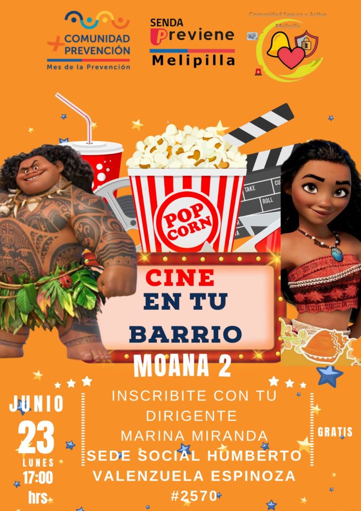 Cine en tu barrio, actividades en vacaciones de invierno en el sector norponiente