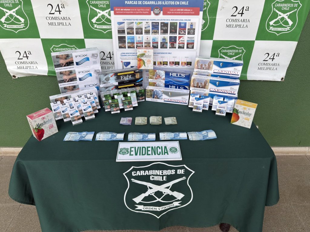 Detienen a mujer por contrabando de cigarrillos en feria de Melipilla