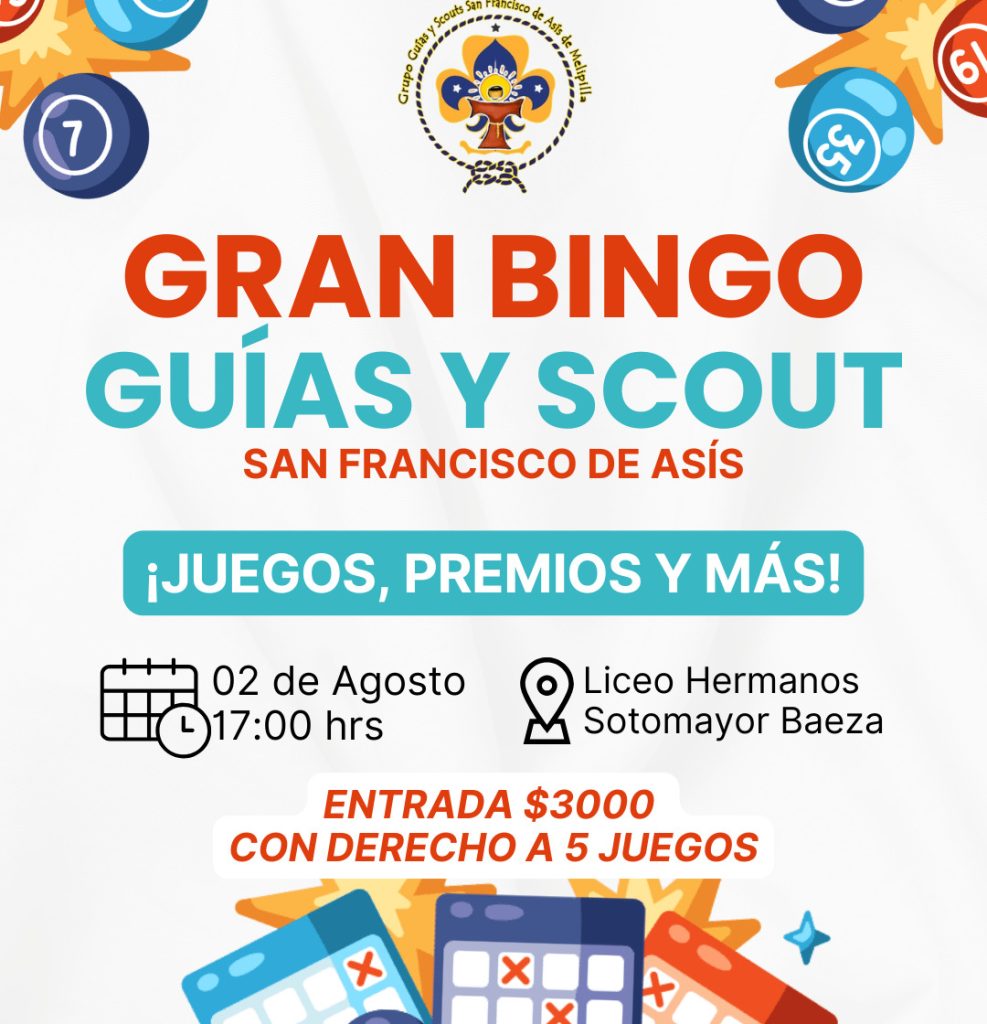 Grupo Guías y scout San Francisco de Asís realizará bingo
