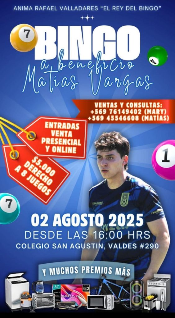Invitan a participar de Bingo a beneficio de jugador del fútbol joven de Deportes Melipilla