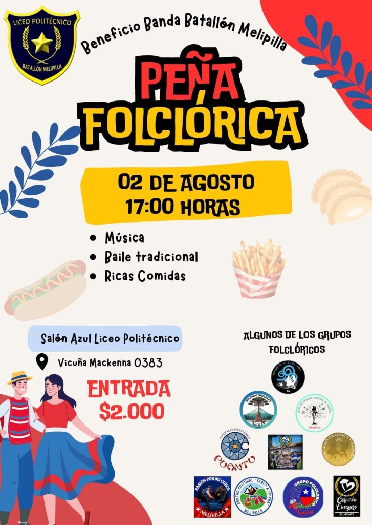 Banda Batallón Melipilla realizará peña folclórica