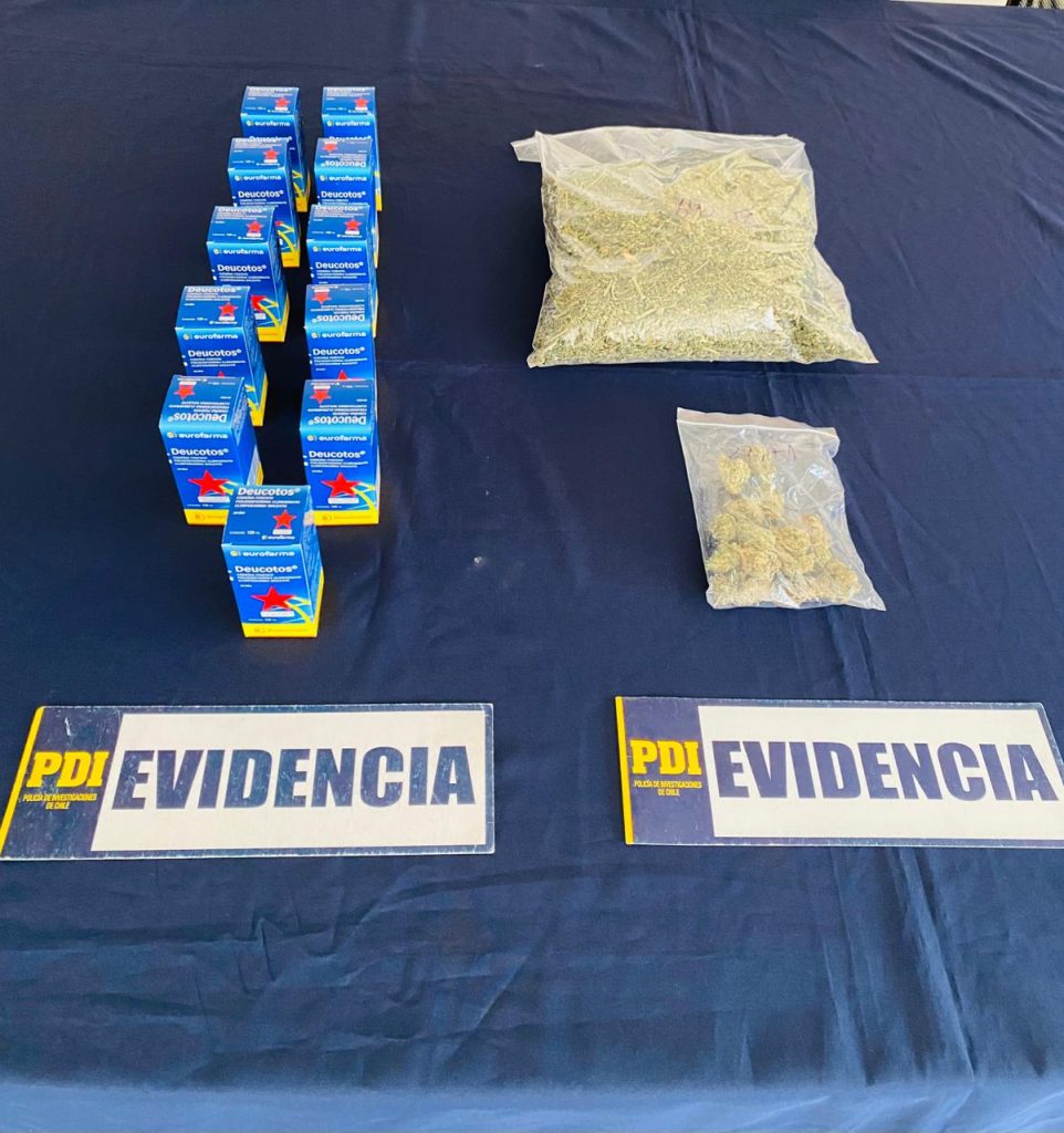 PDI incauta más de medio kilo de cannabis en operativo en población Medialuna