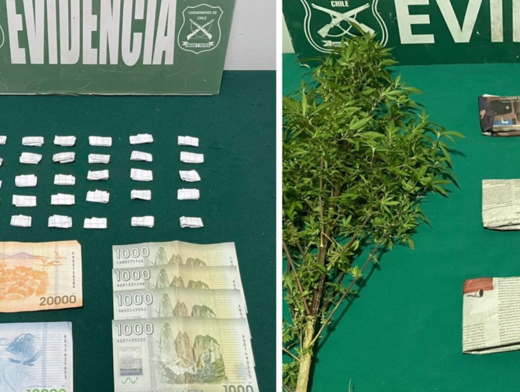 Carabineros detuvo a dos personas por microtráfico de drogas en San Antonio