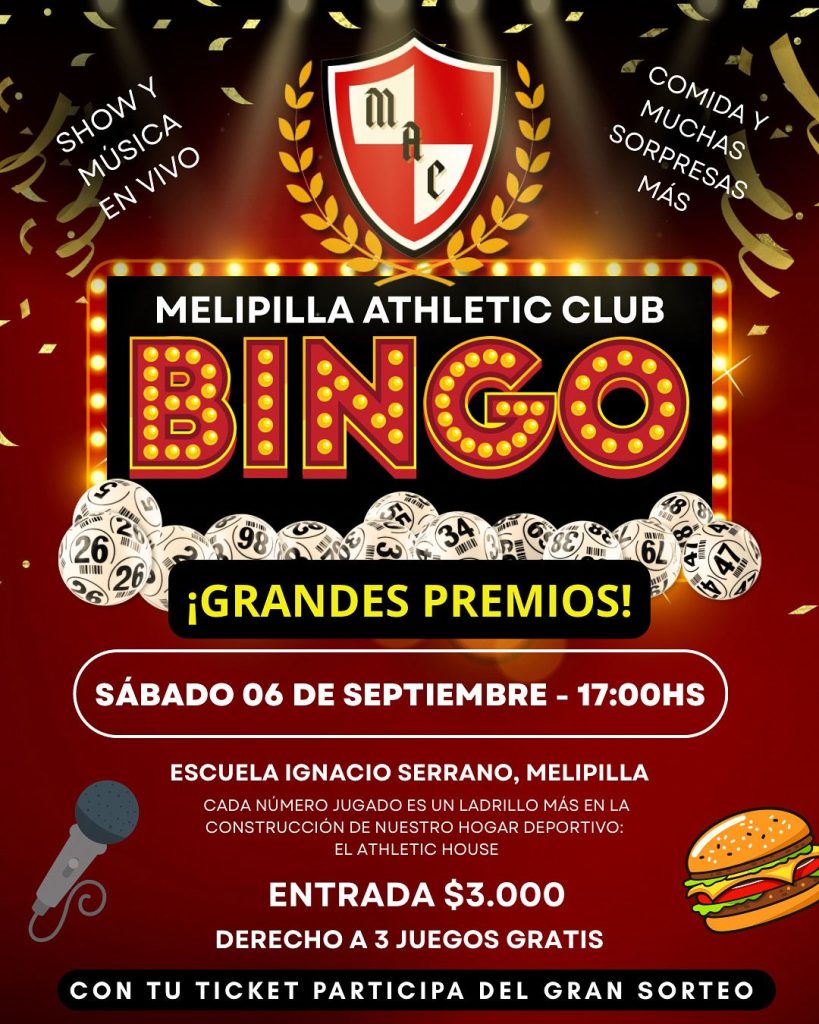 Club de rugby Melipilla Athletic club invita a bingo